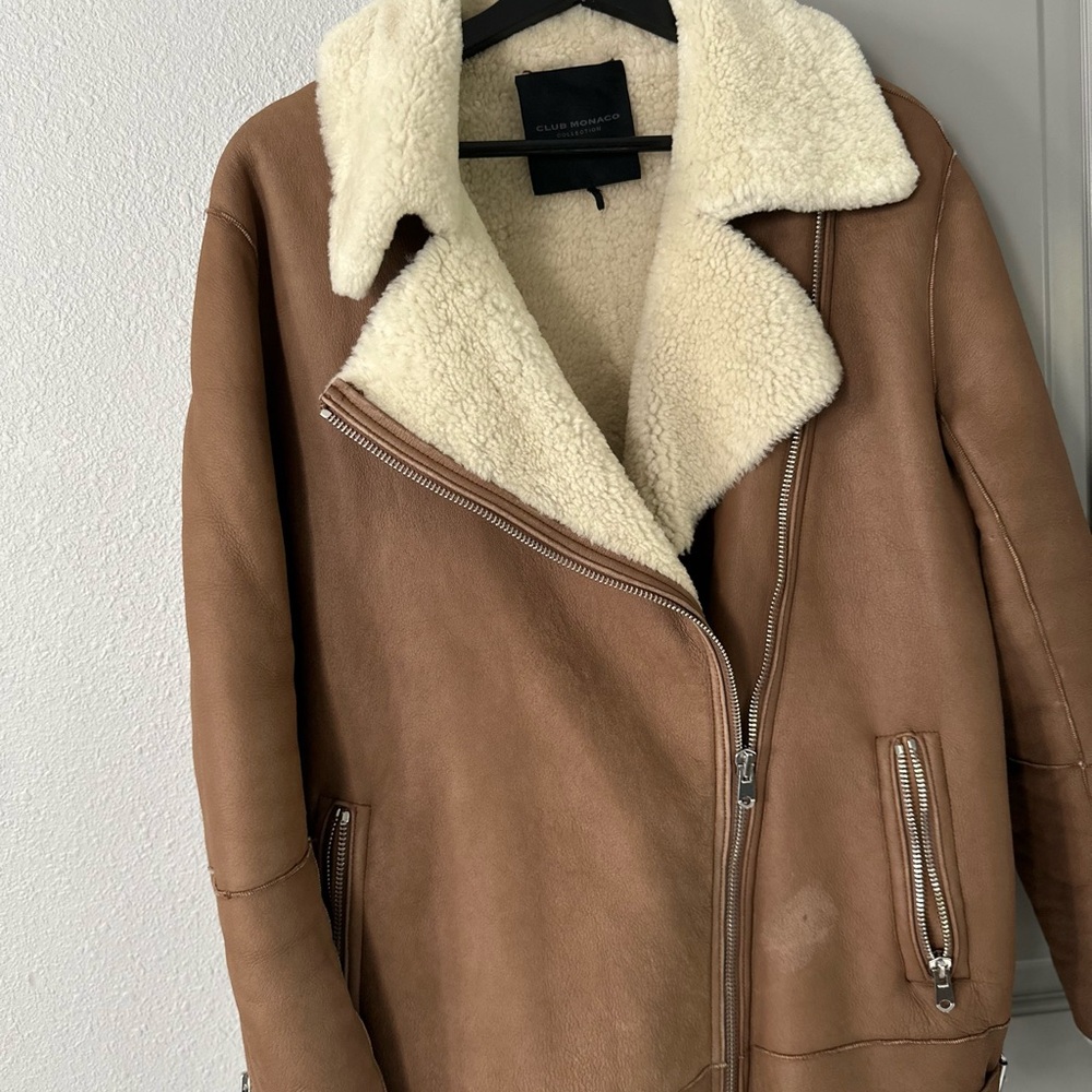 Genuine shearing leather jacket